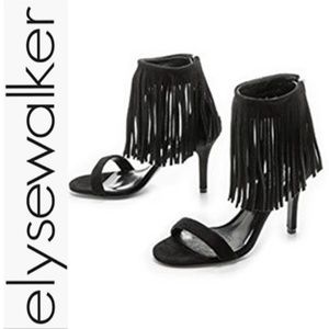 ELYSE WALKER LOS ANGELES ALEX SUEDE FRINGE HEELS